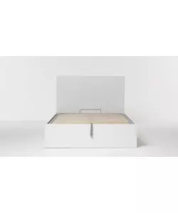 Letto piazza e mezza contenitore "hi box" bianco 120x190 cm